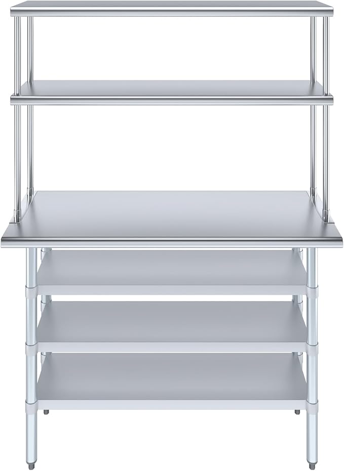 Amgood 18" x 48" Stainless Steel Work Table - Image 2