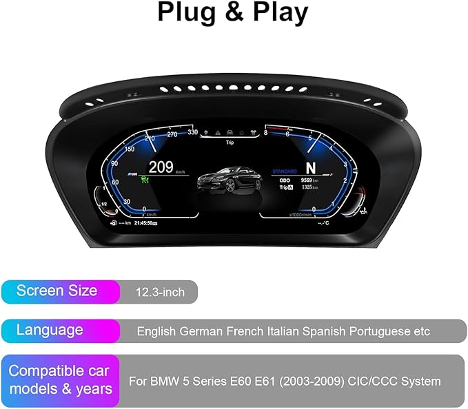 Speedometer Instrument for BMW E70 E71 2006-2013 CCC CIC，12.3 inch Linux System - Image 6