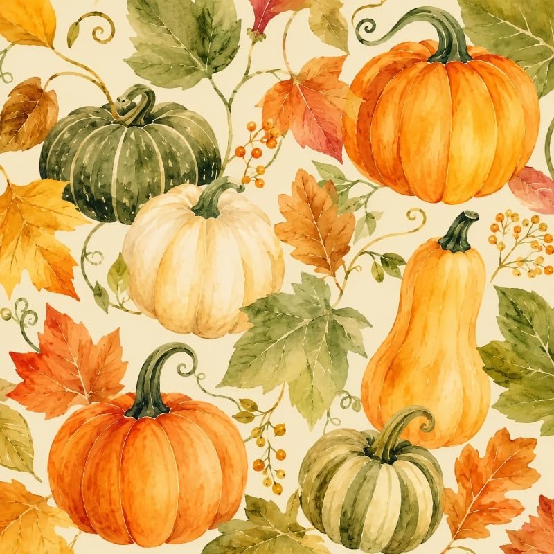 Autumn Pumpkin Shower Curtain Farmhouse Fall Harvest Maple Leaves Thanksgiving Bathtub Curtains for Bathroom Waterproof Fabric with 10 Hooks, 60x72 Inch by Duluxykl
