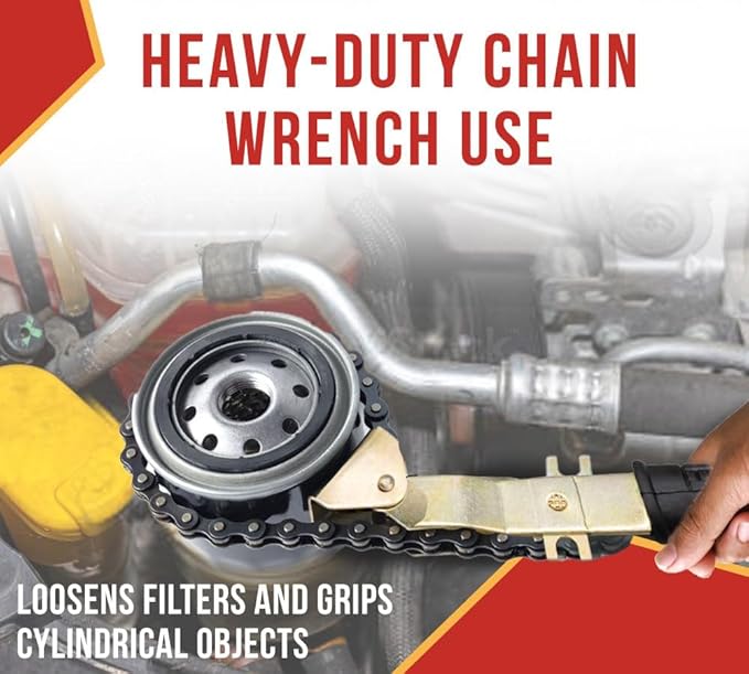 Mytee Products 4 Pack 15" Heavy-Duty Oil Filter Chain Wrench - Image 4