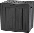 35 Gallon Lockable Resin Deck Box, Waterproof & UV-Resistant Outdoor Storage Box by Home
