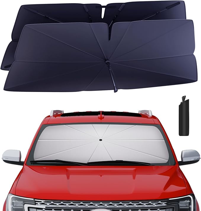 Windshield Sun Shade Umbrella for 2018-2025 Ford Expedition Accessories: Custom by HIMUMOY