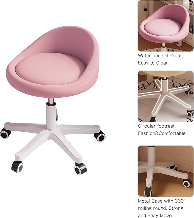 Rolling Stool Set of 3 Rolling Hydraulic Salon Stool - Image 4