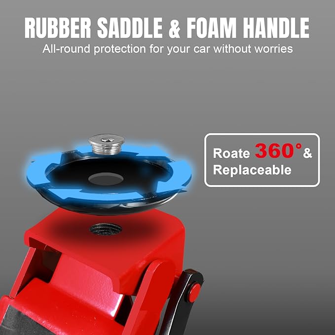 BIG RED 3 Ton Low Profile Hydraulic Floor Jack, Dual Pump 6600lbs Heavy-Duty - Image 6