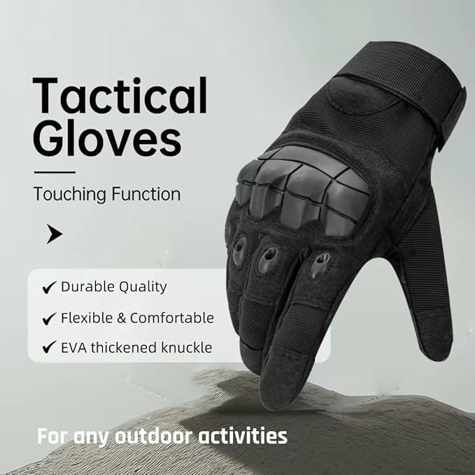 Touchscreen Tactical Gloves for Outdoor Protection Gloves, Motorcycle Riding - Image 3