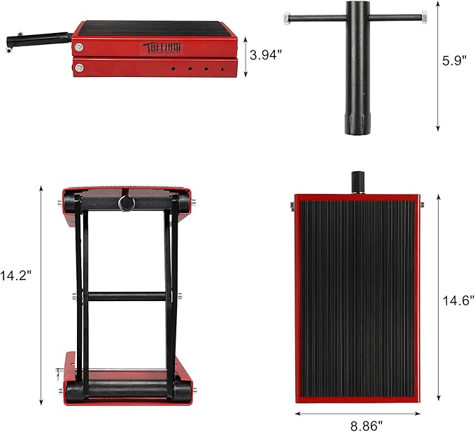 TUFFIOM 1100LBS Motorcycle Scissor Lift Jack，Height Adjustable - Image 8