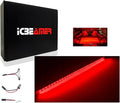 ICBEAMER 12" Red 18 SMDs 2835 LED Strip Light Universal Fit Car Trunk Cargo by ICBEAMER
