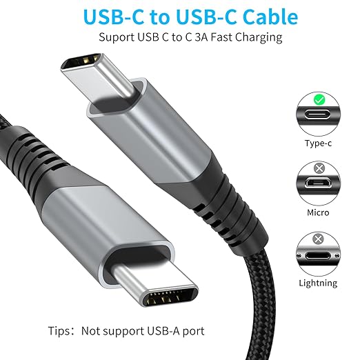 6 inch Braided USB C to C Charger Cable - Image 4