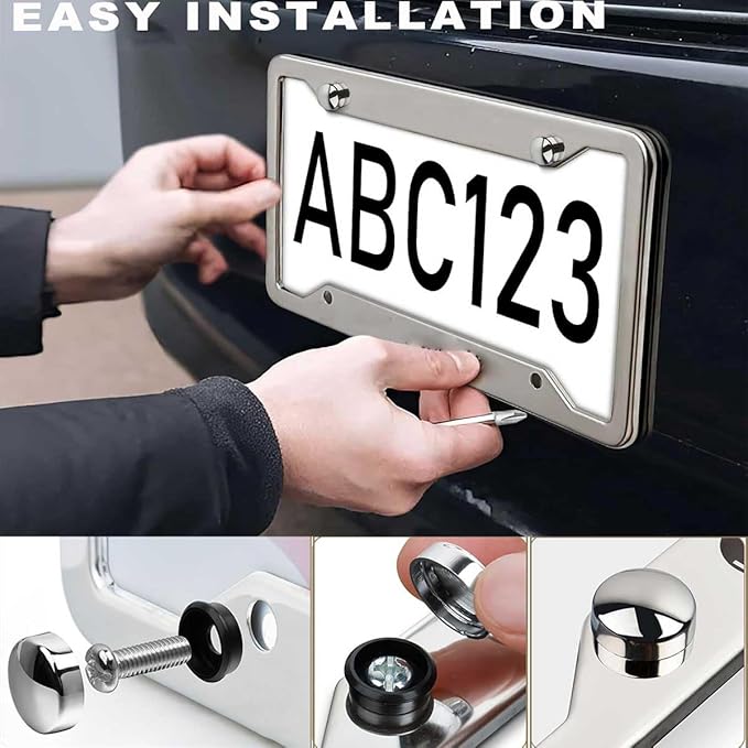 License Plate Frames Paw Prints License Plate Holder Bear Paw Auto Accessory - Image 6