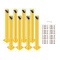 8 Pack Safety Bollard Post, 30 Inch Height 4.5 Inch Diameter Yellow Pipe Safety by Doppeltcharms