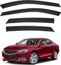 4pcs Front+Rear Smoke Tint Sun/Rain Guard Outside Mount Tape-On Vent Window by LQQDP