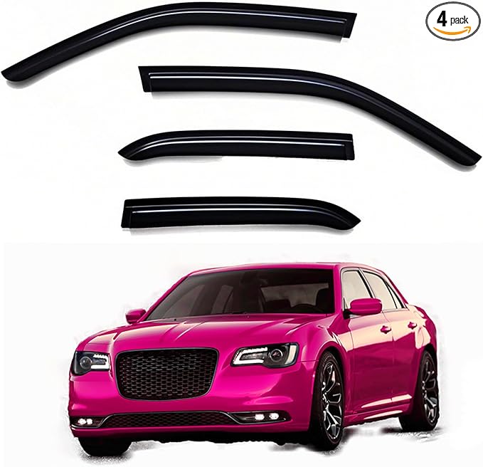 Window Visors Rain Guards fits 2011-2023 C-hrysler 300, Out-Channel Window Wind by Unknown