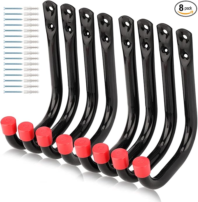 Heavy Duty Steel Garage Storage Utility Hooks, 8 Pack Wall Mount Hanging by Unknown