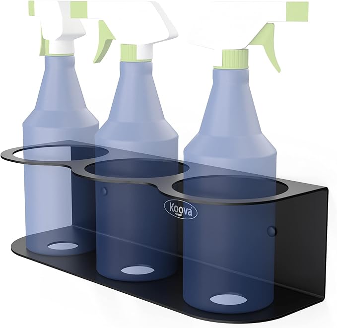 Koova 3 All-Purpose Spray Bottle Holder | Easy Install Wall Mount Hardware by Koova