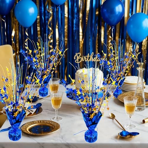 Blue and Gold Party Decorations Birthday Table Centerpieces Burst - Image 6