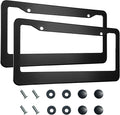 2PCS Matte Black License Plate Frames, 2 Holes Solid Aluminum License Plate by lengnoyp