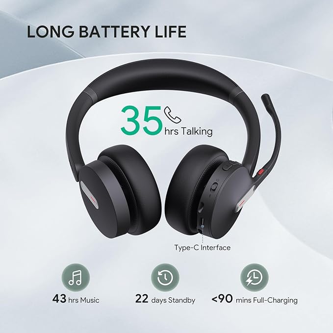 Yealink BH70 with Stand, Wireless Bluetooth Headset with Microphone - Image 3