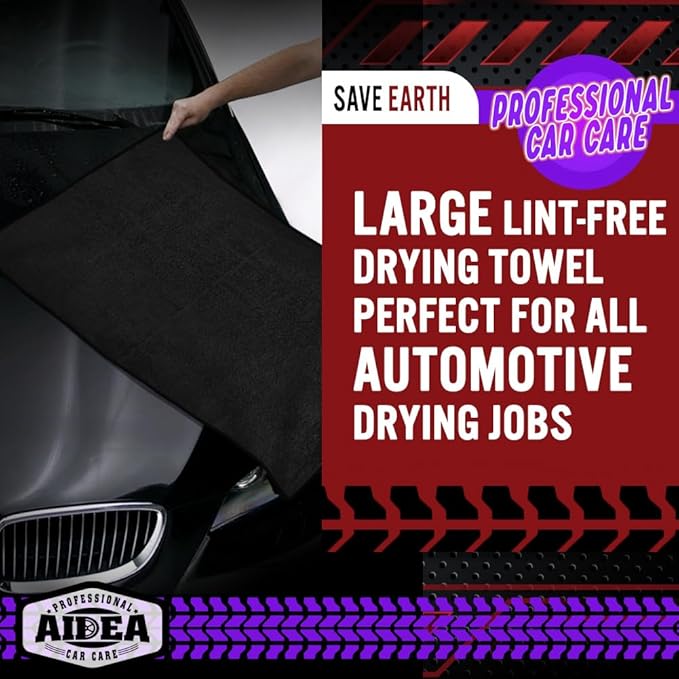 AIDEA Microfiber Towels for Cars-2PK, Large Professional Car Drying Towel - Image 6