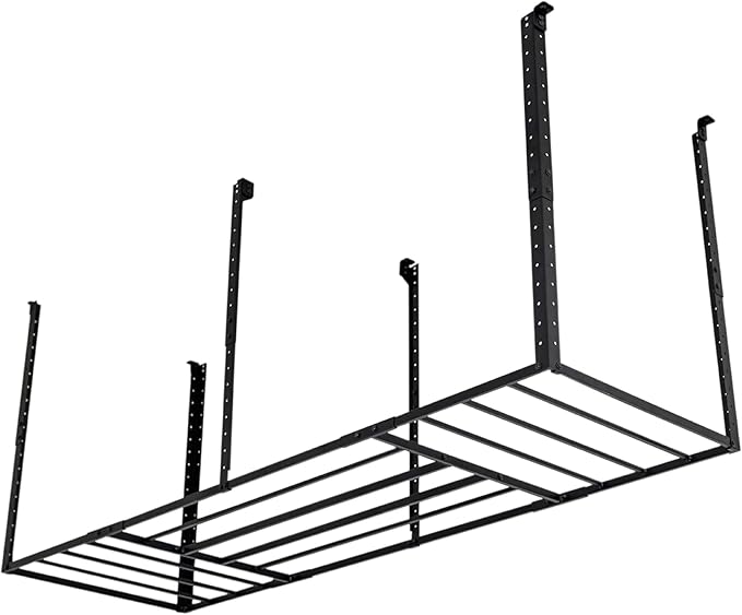 StoreYourBoard Heavy-Duty Ceiling Mounted Garage Shelving, Steel Overhead - Image 8