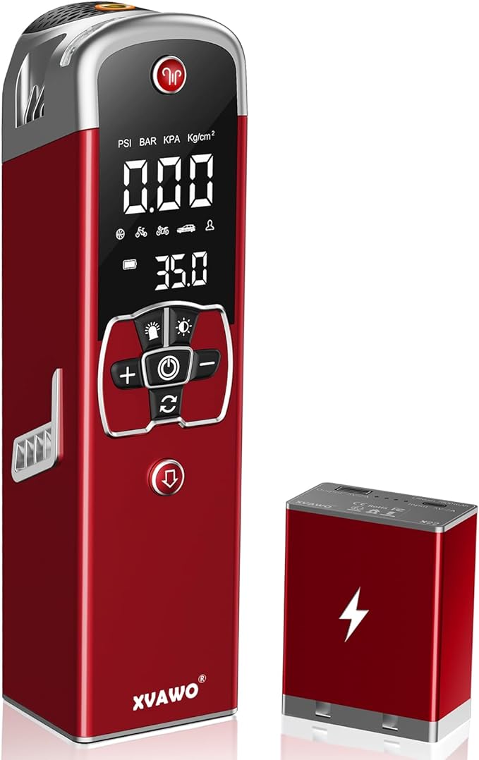 Tire Inflator Portable Air Compressor: Cordless Deflatable Air Pump by XVAWO