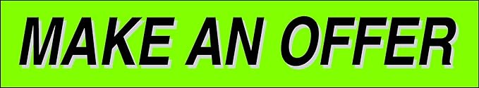 Ez-line Vinyl Windshield Stickers 3 Dozen 15 Inch Chartreuse Slogan Dealership - Image 3