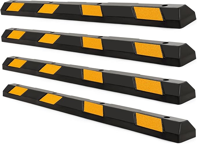 IRONMAX Parking Stopper for Garage, Heavy Duty Parking Block Garage Wheel Stop by IRONMAX