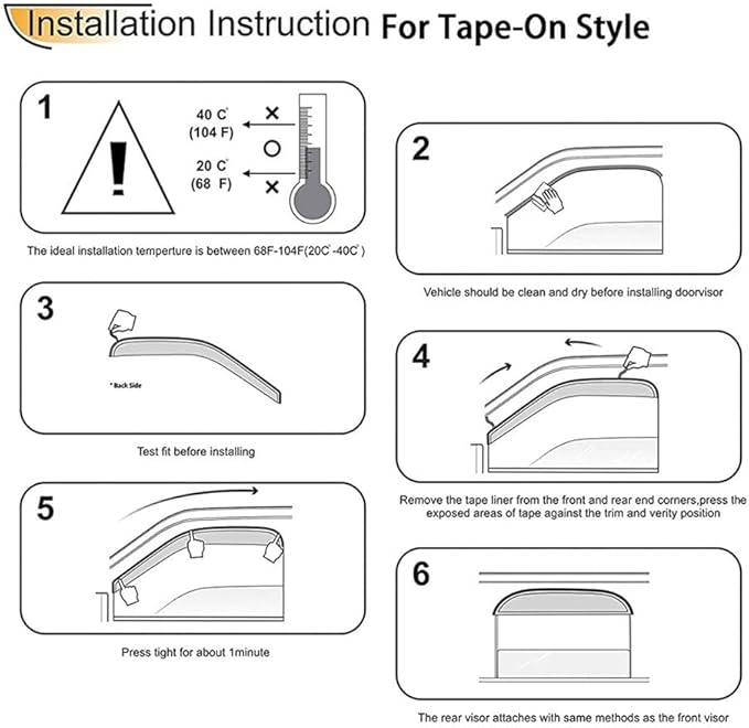 94975Y Chrome Side Window Visor Wind Vent Deflector - Image 5