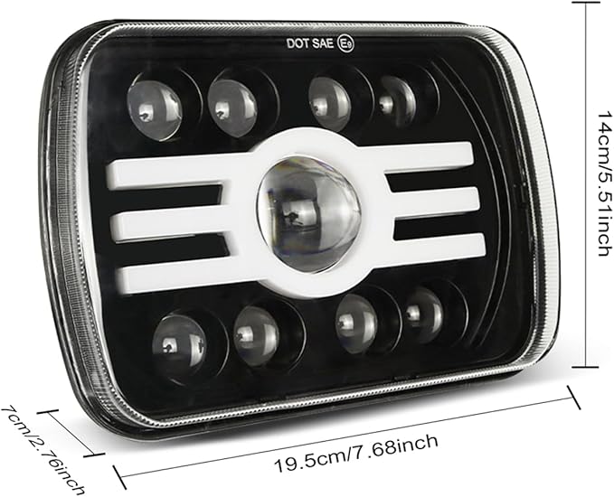 5x7 7x6 Inch LED Headlights, H6054 80W Headlights, Turn Signals, DOT Approved - Image 8