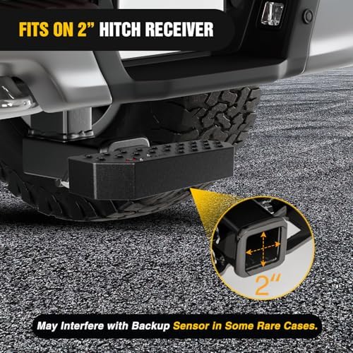 Nilight 11.9" Hitch Step with 2" Hitch Receiver for Pickup Truck Car SUV