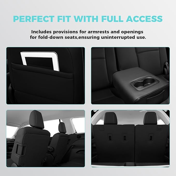 for Honda Pilot Seat Covers, Car Seat Protectors Full Set Custom Fit Pilot Elite - Image 6