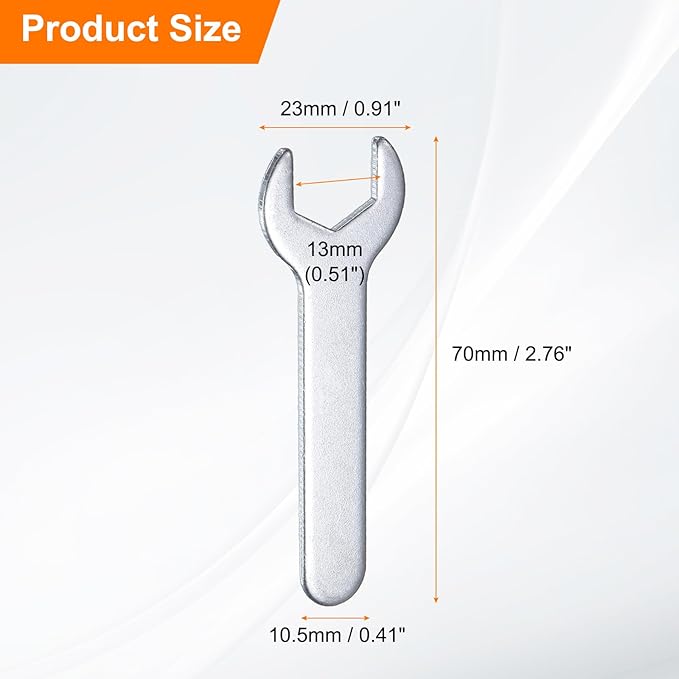 HARFINGTON 10pcs Small Wrench 13x70x2mm Metric U-Shaped Single Open Ended - Image 2