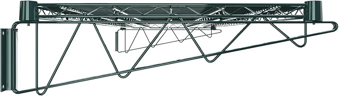 24" x 60" Green Epoxy Wire Wall Mount Shelf - Image 4