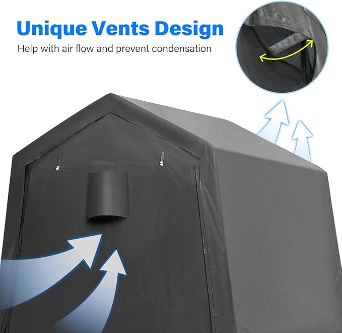 ADVANCE OUTDOOR 6x6 ft Storage Shelter Outdoor Portable Shed - Image 2