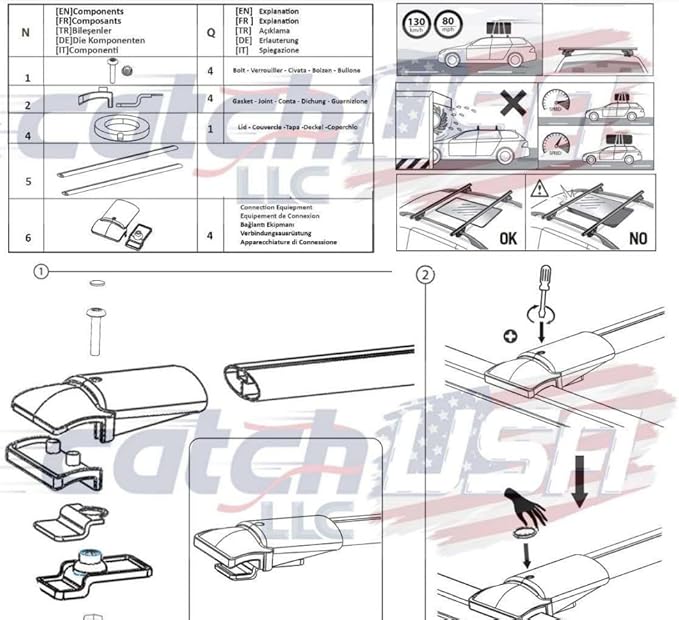 Roof Racks Cross Bars for Subaru Outback Wilderness 2021 2024 Roof top Cargo - Image 9