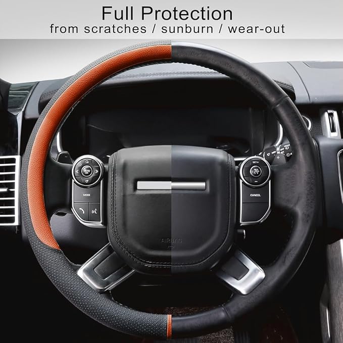 COFIT Breathable Car Steering Wheel Cover 15 inch Auto Universal Leather Wrap - Image 5