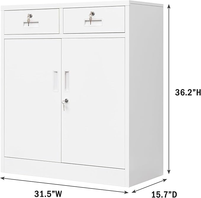 Metal Storage Cabinet, Locking Storage Cabinet - Image 3