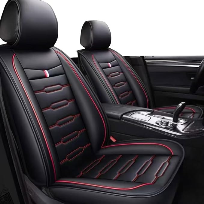 Seat Covers Full Set, Waterproof Leather Seat Covers by HGVKDO