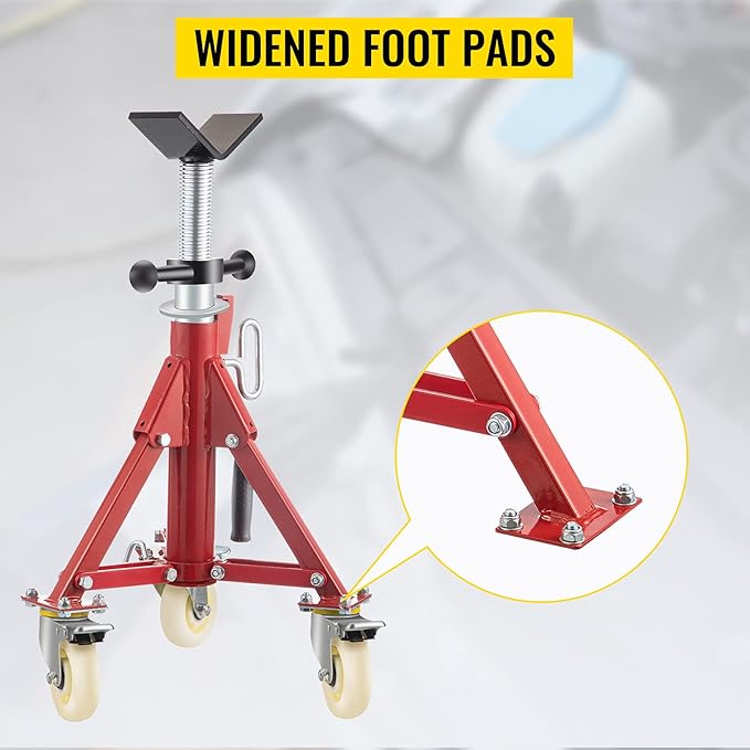 VEVOR Pipe Stand, Pipe Jack Stand, V Head Pipe Stand Adjustable Height 20-37 - Image 6