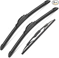 3 Wipers Set for Dodge Caliber 2007 2008 2009 2010 2011 2012, Windshield Wiper by SCTIOANSNOemWiperBlades