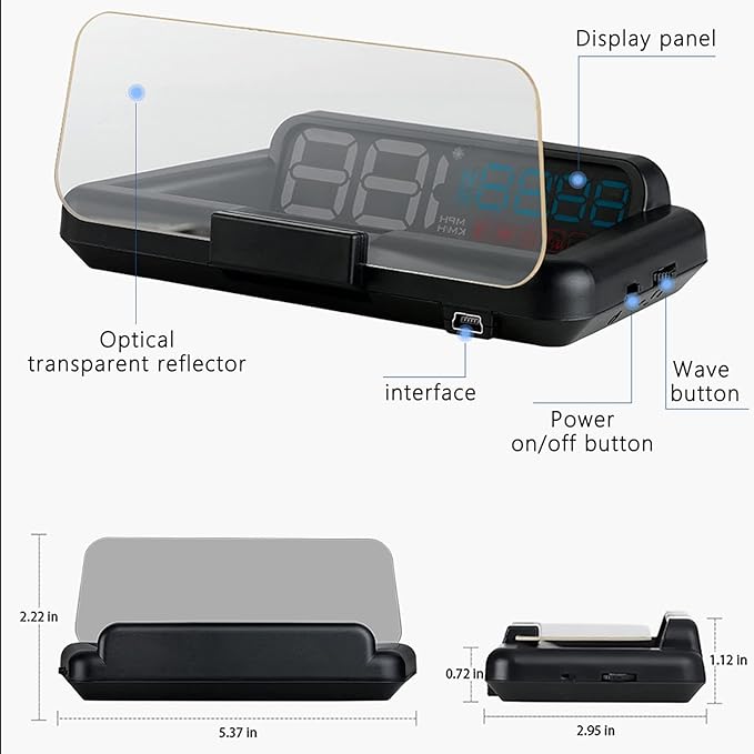 Universal Car HUD Head Up Display T900, - Image 8