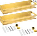 Lallisa 2 Pieces Stainless Steel Shelf Bathroom Shower Floating Shelves Wall by Lallisa