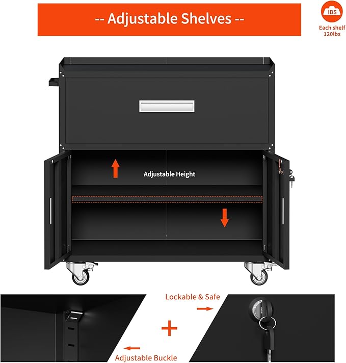 Metal Garage Storage Cabinet - Image 3