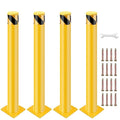 4 Pack Safety Bollard Post, 48 Inch Height 4.5 Inch Diameter Yellow Pipe Safety by Doppeltcharms