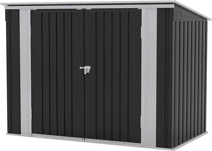 Patiowell 6 x 3 FT Horizontal Metal Shed, Outdoor Storage Shed - Image 8