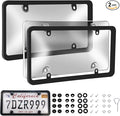 Transparent License Plate Cover and Frames, Unbreakable Car Licence Plate Frame by Unknown