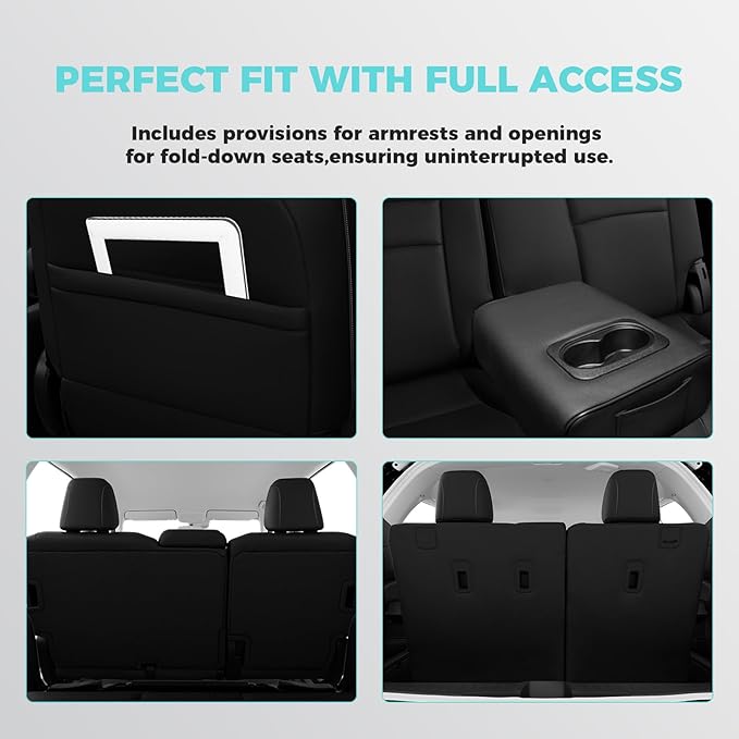 for Honda Pilot Seat Covers, Full Set Custom Car Seat Protectors Fit Pilot EX-L - Image 5