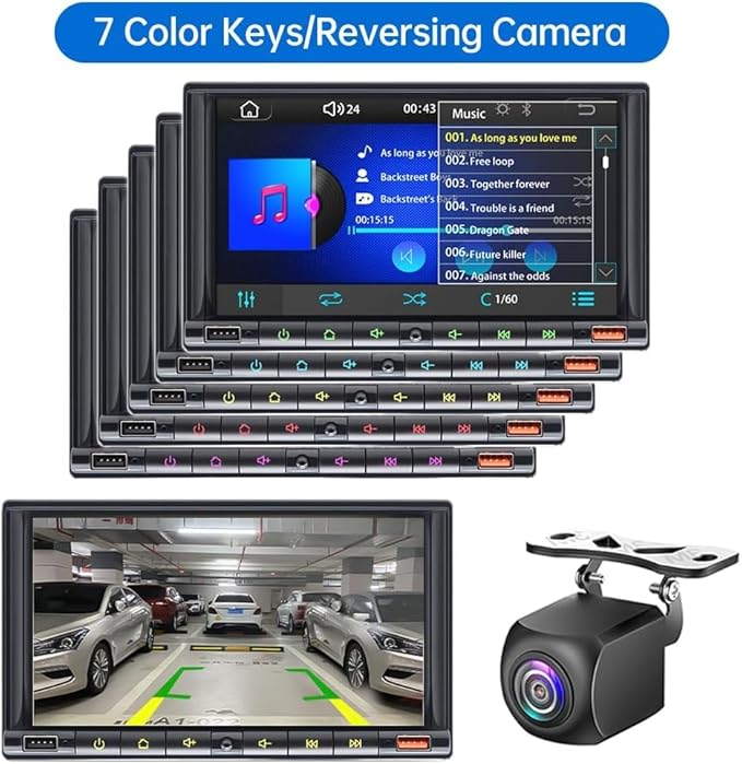 7" Wireless Double 2 Din Car Stereo Apple Carplay Radio Screen - Image 6