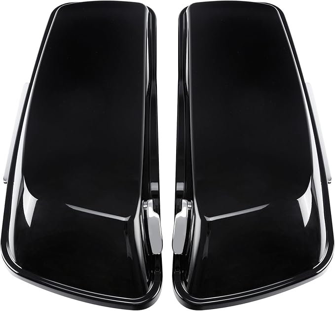 XFMT Motorcycle Vivid Black 5" Extended Stretched Hard Saddlebags Saddle Bags - Image 8