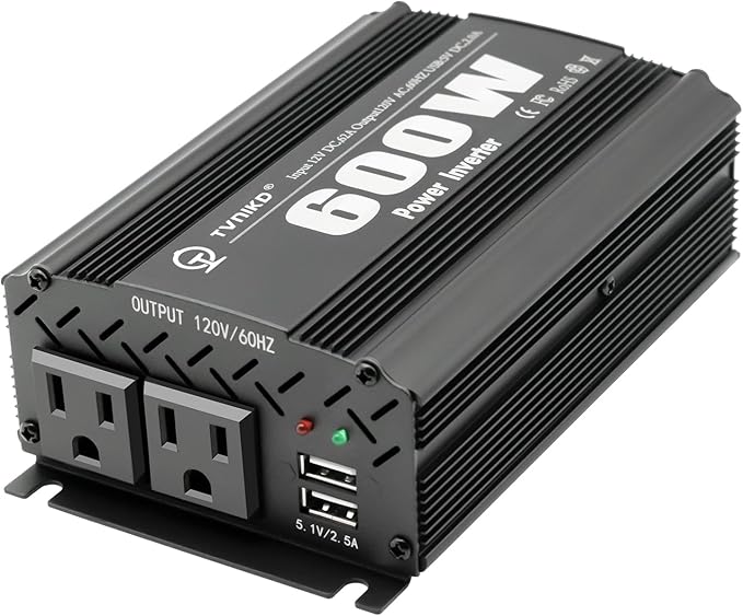 600W Power Inverter DC 12V to AC 110V Car Charger Plug Inverter Adapter by TVNIKDPOWERINVERTER