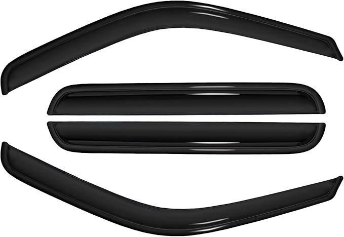 4pc Sun Rain Guards Window Visor Wind Deflector Compatible - Image 4